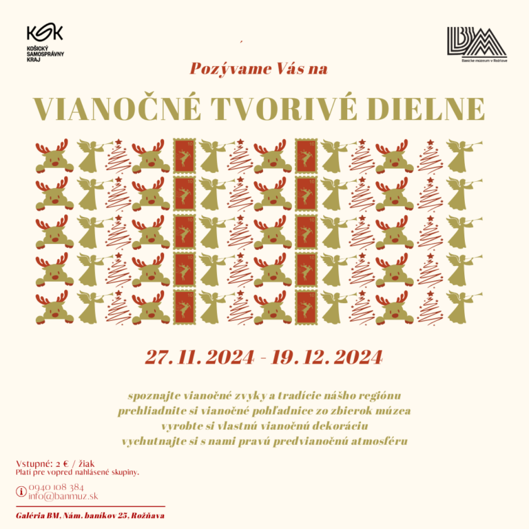 Vianočné tvorivé dielne v múzeu