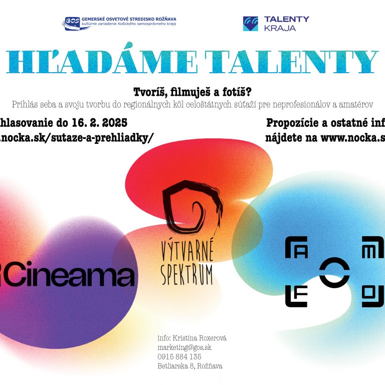 Hľadáme talenty (regionálne kolo Cineama, Výtvarné spektrum, AMFO)