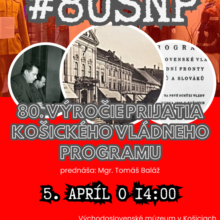 80. výročie prijatia Košického vládneho programu