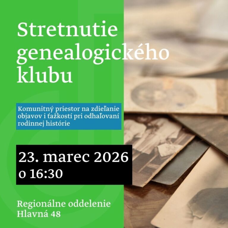 Genealogický klub – stretnutie