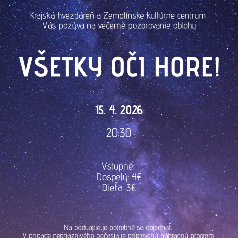 Večerné pozorovanie oblohy – Všetky oči hore!