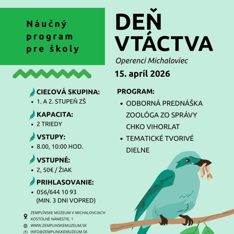 Deň vtáctva- Operenci Michaloviec