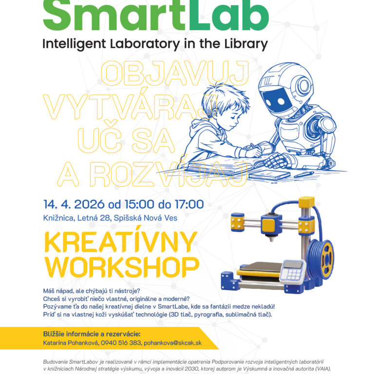 Kreatívny workshop v SmartLabe: objavuj, vytváraj, uč sa a rozvíjaj