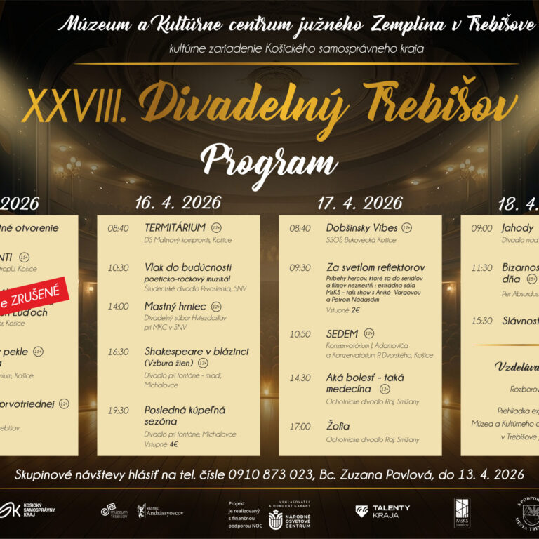 XXVIII. Divadelný Trebišov – 28. ročník krajskej súťažnej prehliadky amatérskeho divadla mladých a amatérskeho divadla dospelých