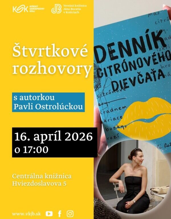 Štvrtkové rozhovory s autorkou Pavli Ostrolúckou