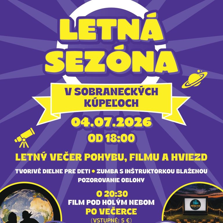 Letný večer pohybu, filmu a hviezd
