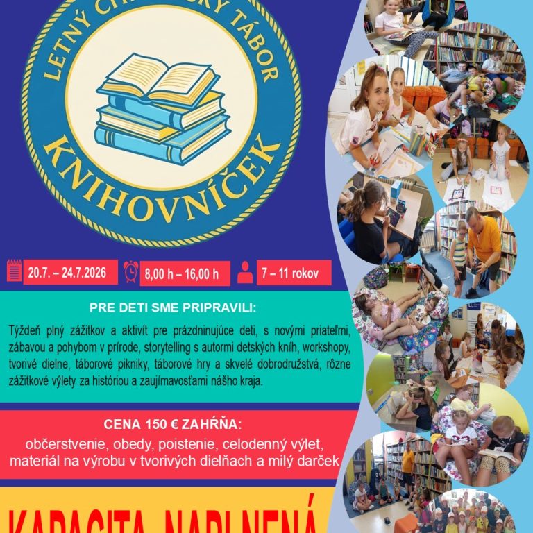 Letný čitateľský tábor KNIHOVNÍČEK