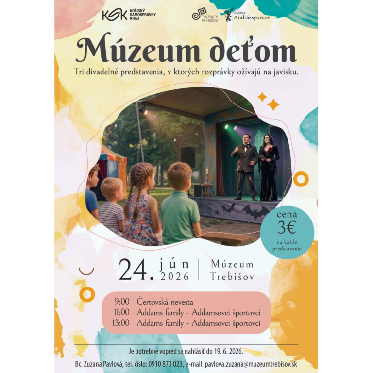 Múzeum deťom Tri divadelné predstavenia, v ktorých rozprávky ožívajú na javisku