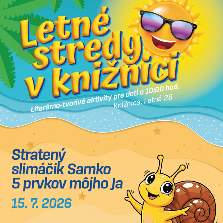 Letné stredy v knižnici: Stratený slimáčik Samko – 5 prvkov môjho Ja