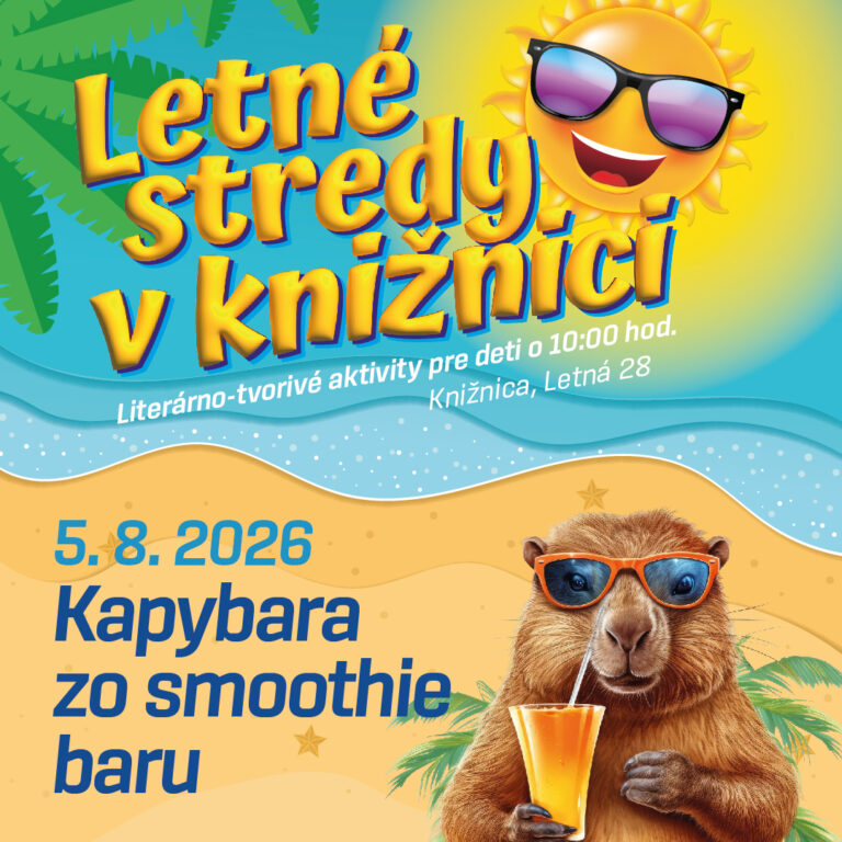 Letné stredy v knižnici: Kapybara zo smoothie baru