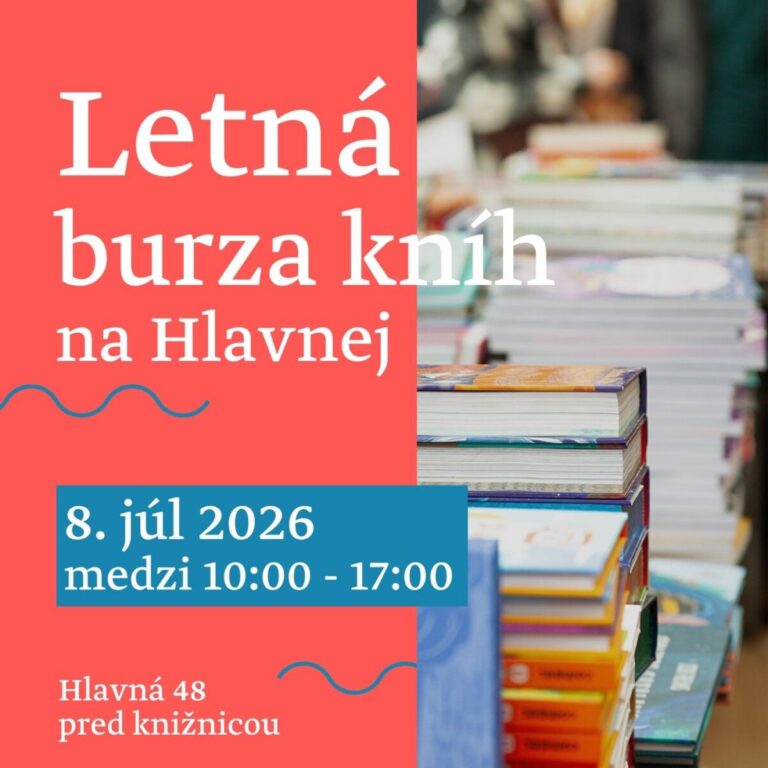 Letná burza kníh na Hlavnej