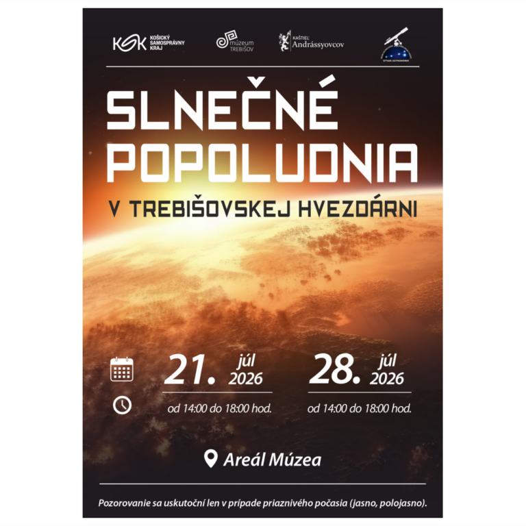 Slnečné popoludnia v trebišovskej hvezdárni Pozvánka na pozorovanie Slnka