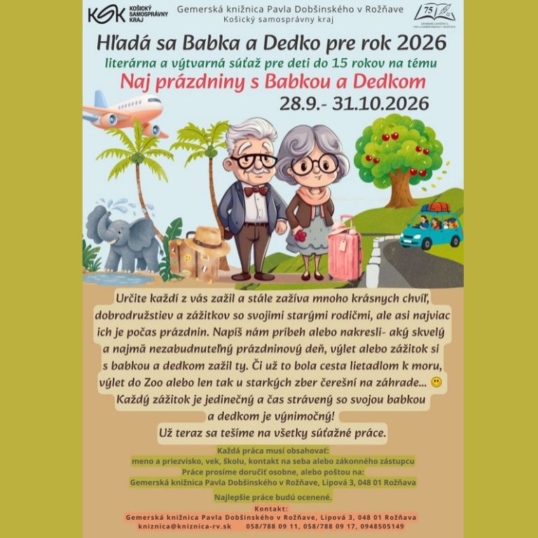 Hľadá sa Babka a Dedko pre rok 2026