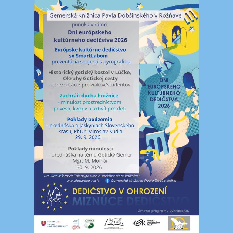 Dni európskeho kultúrneho dedičstva 2026