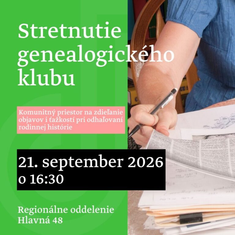 Stretnutie genealogického klubu