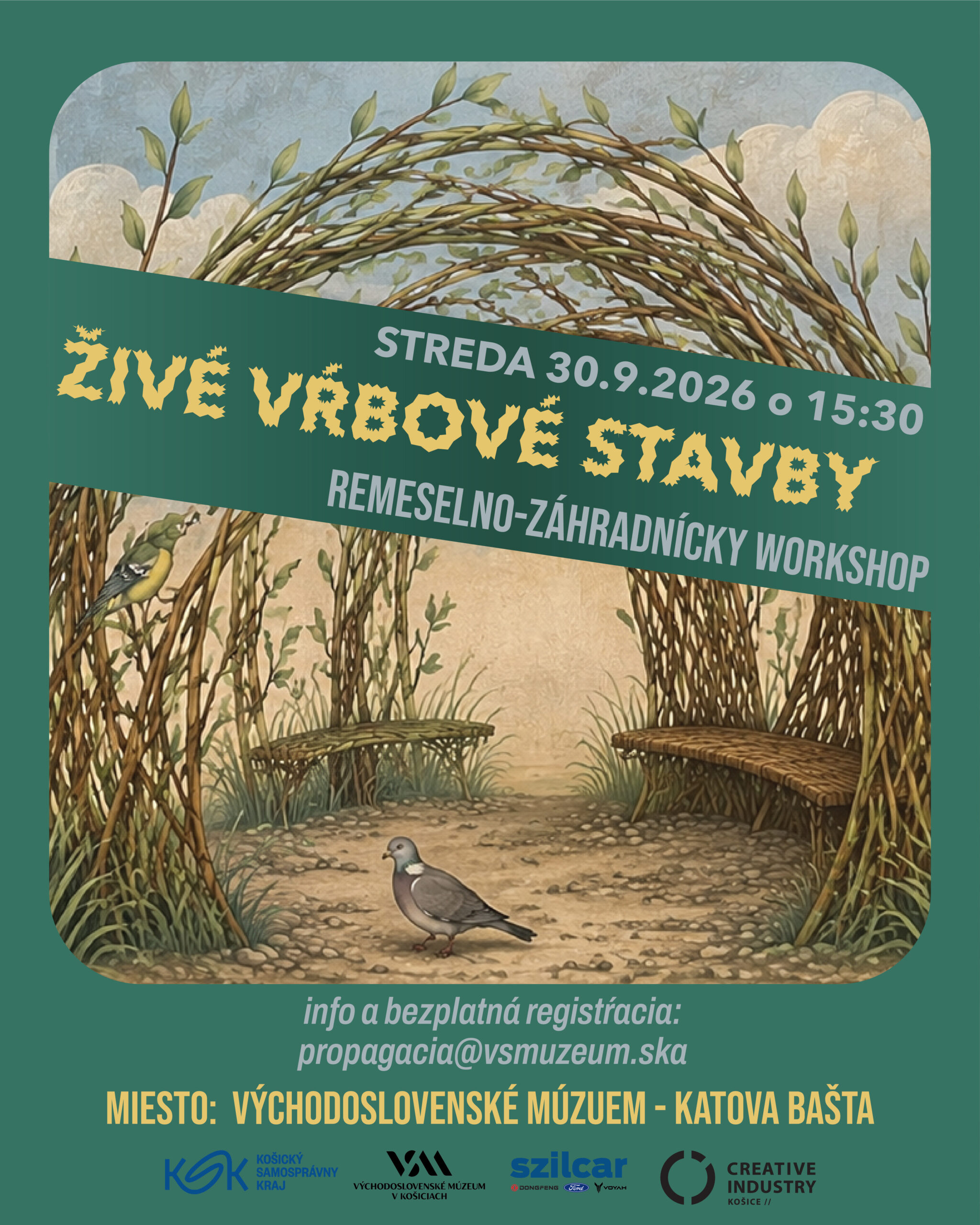 Plagát: Živé vŕbové stavby