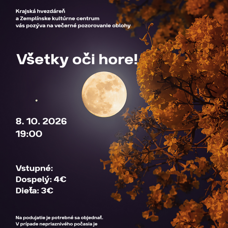 Všetky oči hore! – večerné pozorovanie oblohy