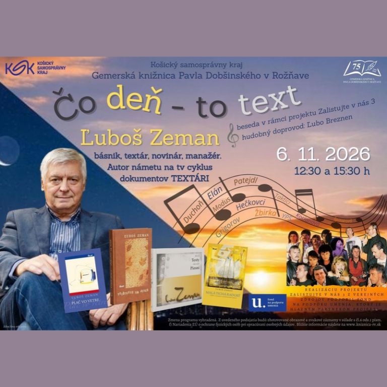 Čo deň – to text, Ľuboš Zeman